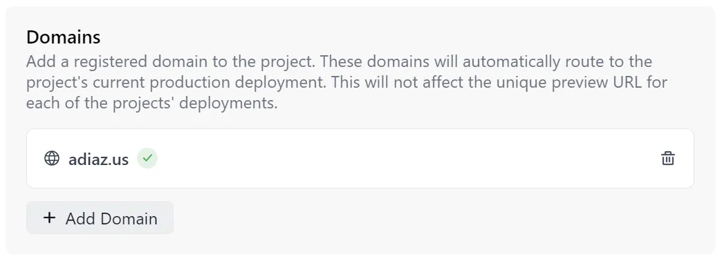 Deno Deploy domain ready to go.
