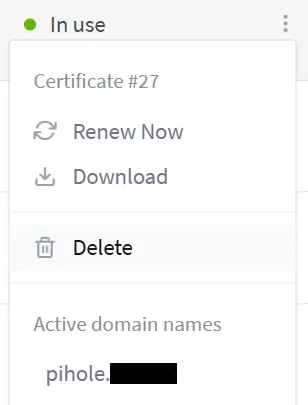 Downloading proxy host certificates in Nginx Proxy Manager Downloading proxy host certificates in Nginx Proxy Manager.