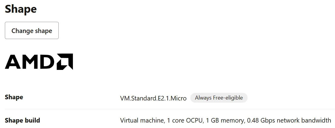 A screenshot of the Oracle Cloud Infrastructure web-based user interfacet